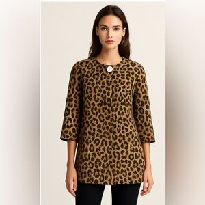 CAbi Carol Anderson Estate Jacket 990 EUC Cheetah